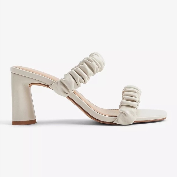 Express Ruched Double Band Heeled Sandals size 5.5-6 - Picture 2 of 11